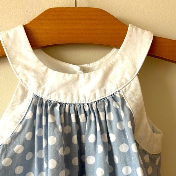 Savannah Blue and White Halter Sundress Sleeveless Casual - Picture 2 of 4